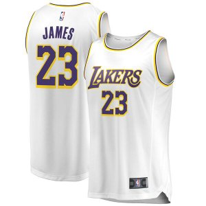 Camiseta LeBron James 23 Los Angeles Lakers Association Edition Blanco Hombre